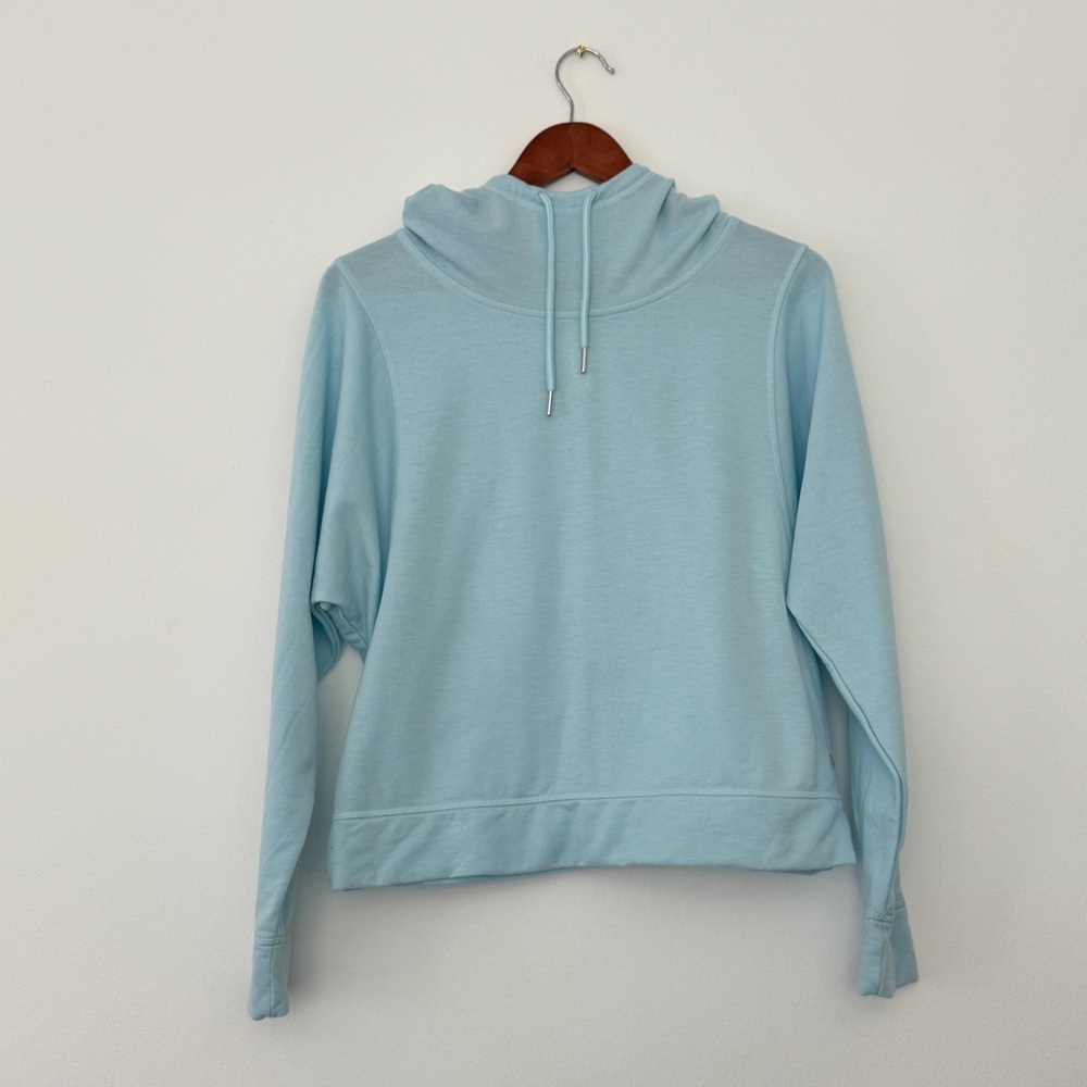 Apana Baby Blue Cowl Neck Hoodie Sweatshirt Pullover women’s size M